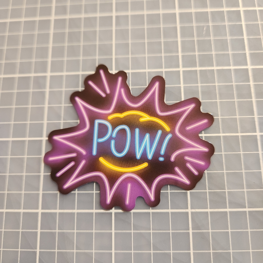 10/$10 Sticker Neon Cartoon Graffiti  Vibrant Colors POW